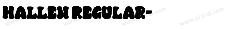 Hallen Regular字体转换